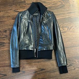 Express Black Leather Jacket XS
